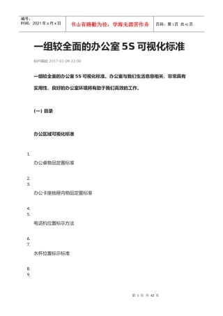 全面的办公室5S可视化标准概述(DOCX 42页)
