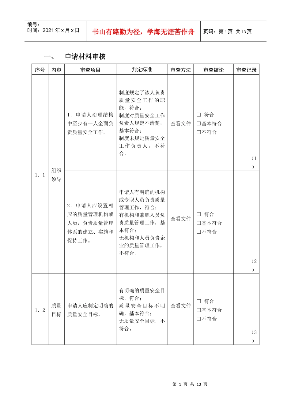 食品生产许可核查表(XXXX)_第3页