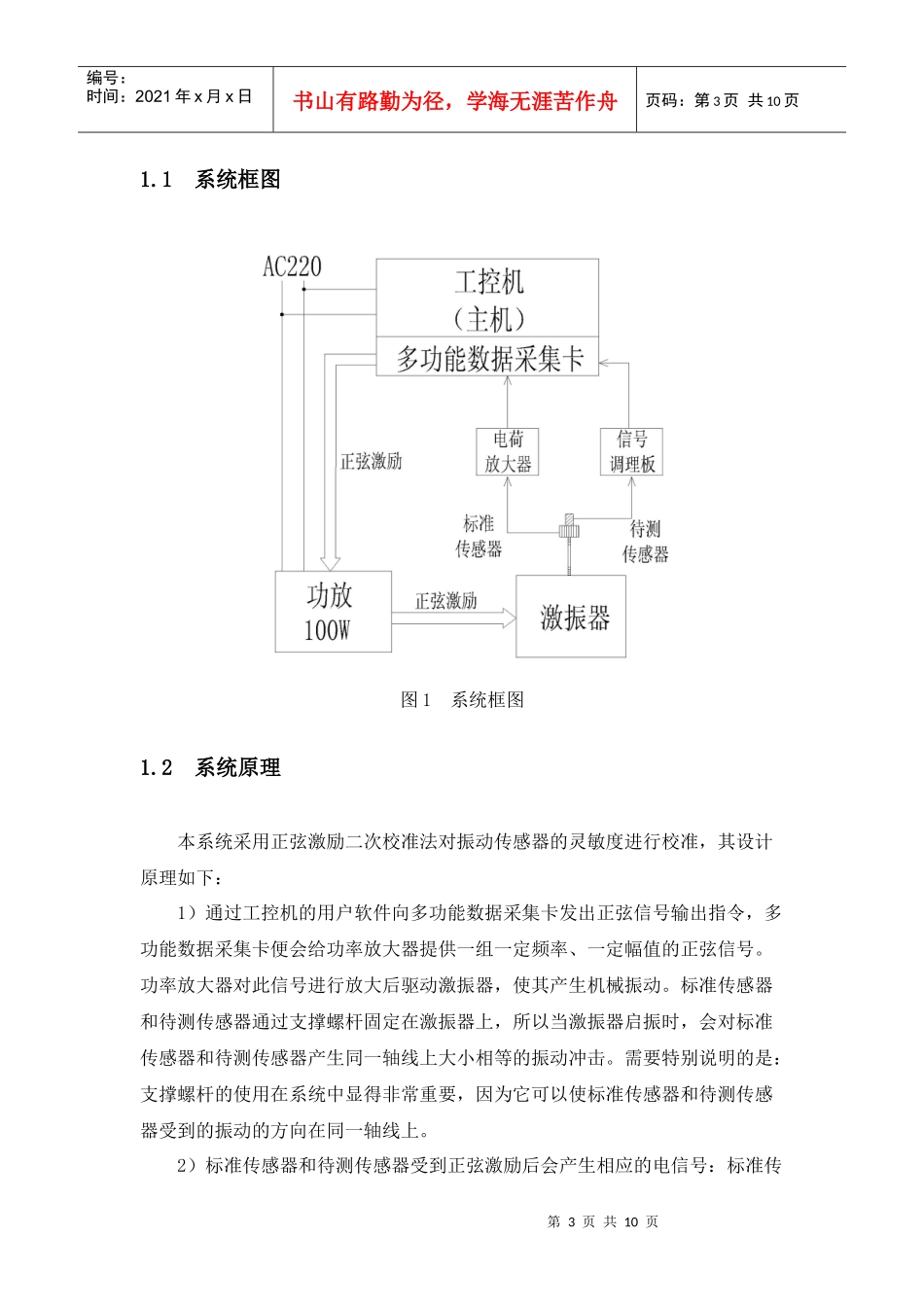 基于LabVIEW的振动传感器灵敏度校准_第3页