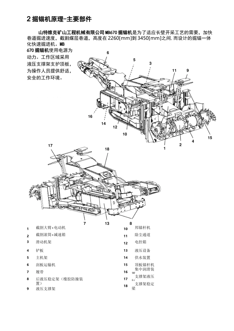 掘锚机产品生产规格及大部件_第3页