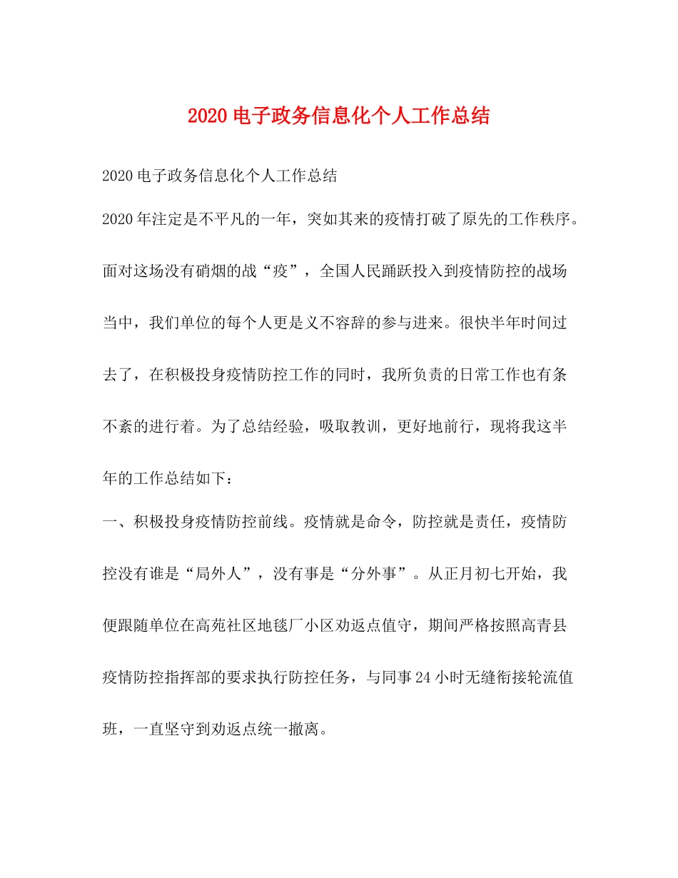 电子政务信息化个人工作总结_第1页