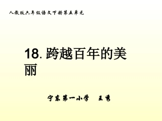 跨越百年的美丽 (2)