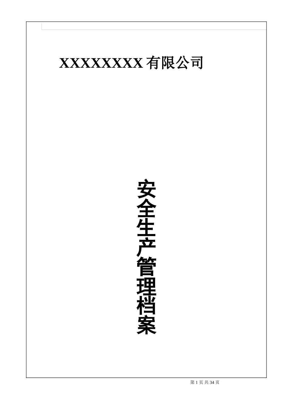 某某公司安全生产管理档案_第1页