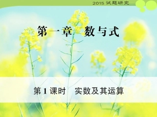 第1课时实数及其运算