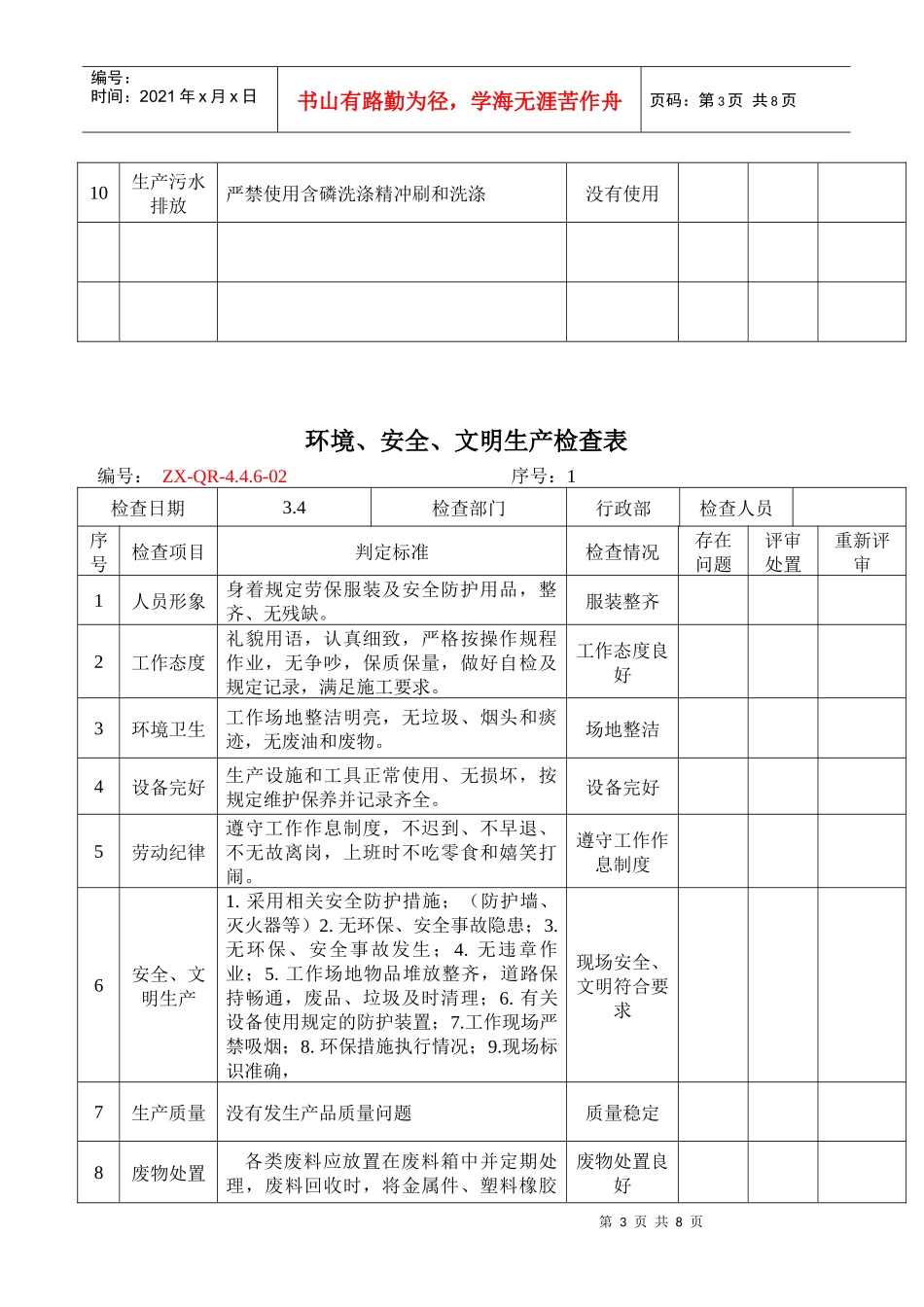17环境、安全、文明生产检查表OK_第3页