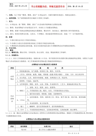 5S运动工作指引