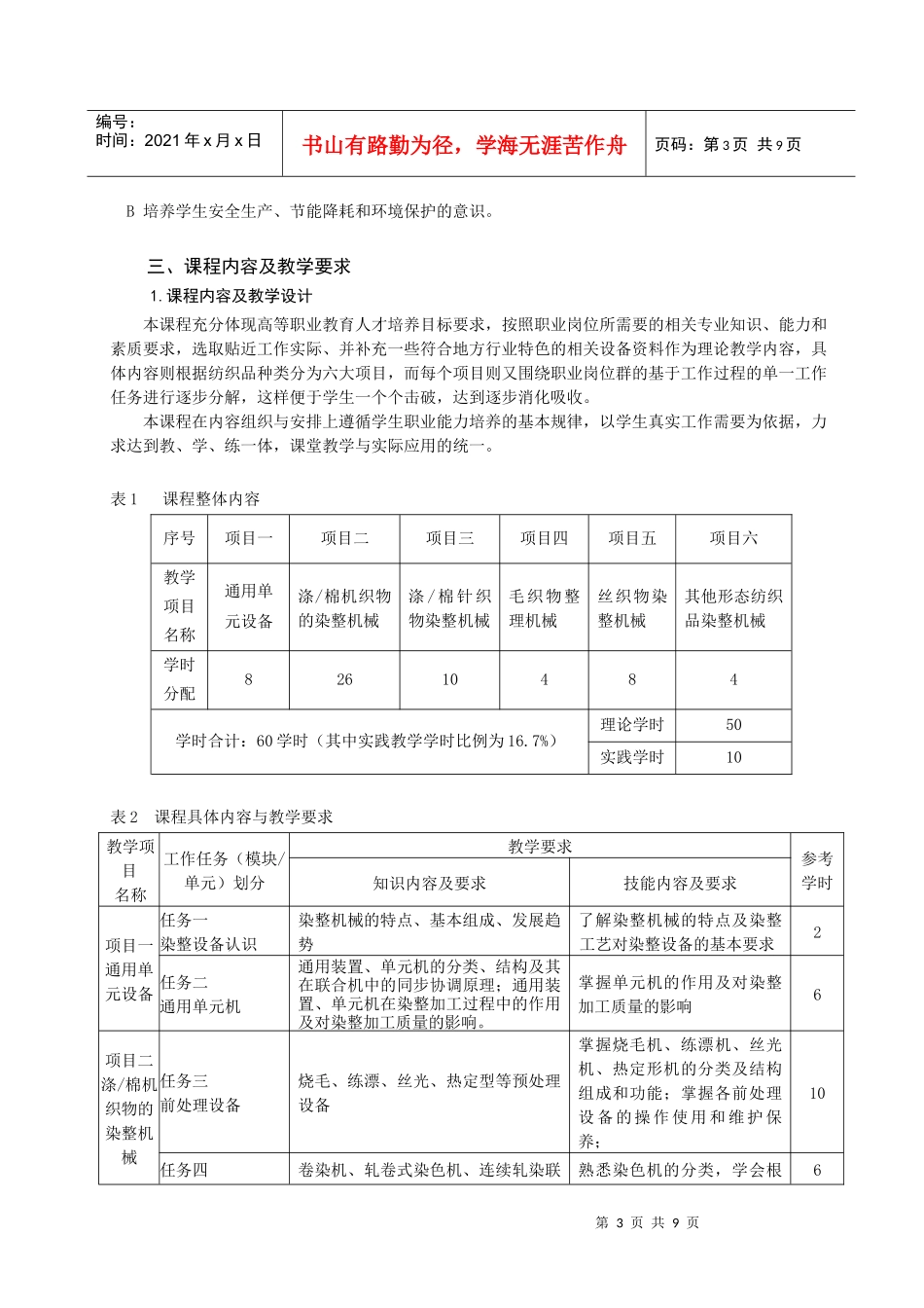 《染整设备》课程标准_第3页