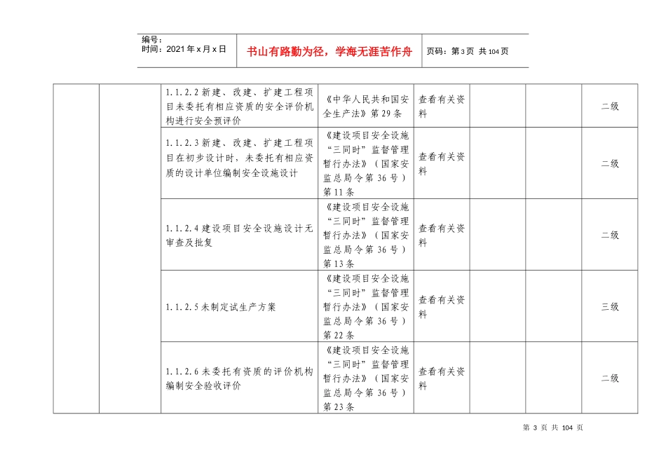 江西省金属非金属矿山生产安全事故隐患排查分级实施指南_第3页