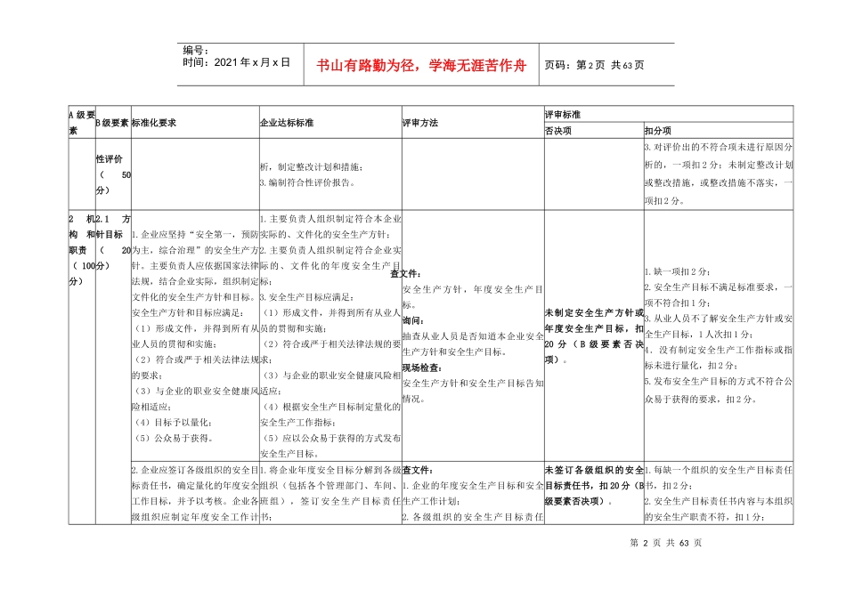 安徽省危险化学品从业单位安全生产标准化评审标准_第2页