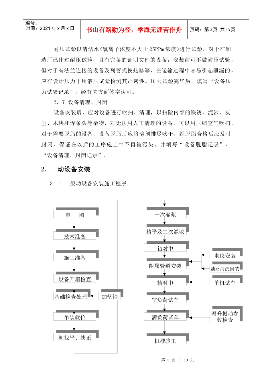 设备安装施工技术措施论述_第3页