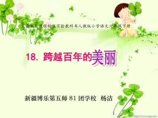 《跨越百年的美丽》课件【页】