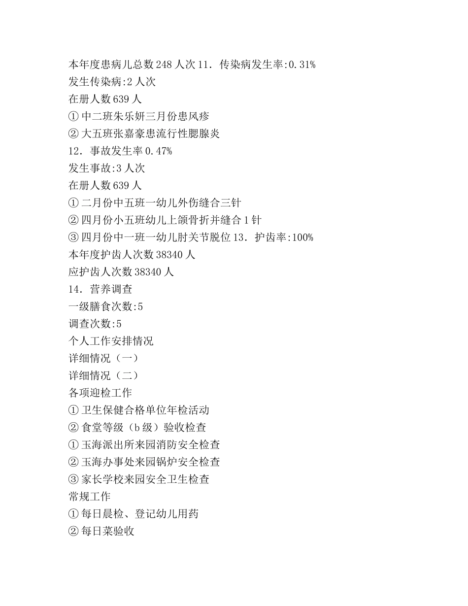 幼儿园卫生保健总结 _第2页