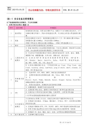 安全设备及管理需求