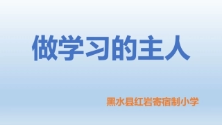 做学习的主人