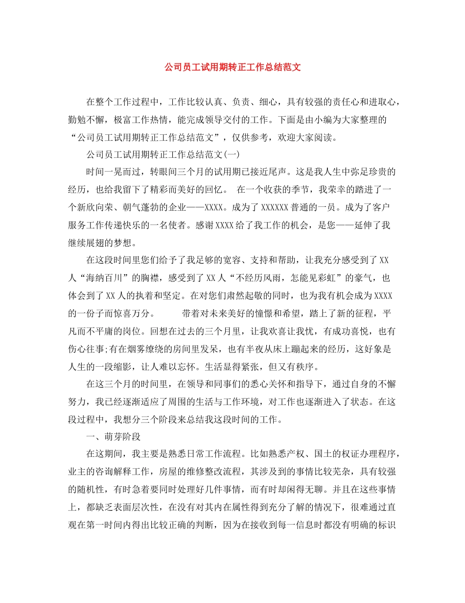 公司员工试用期转正工作总结范文_第1页