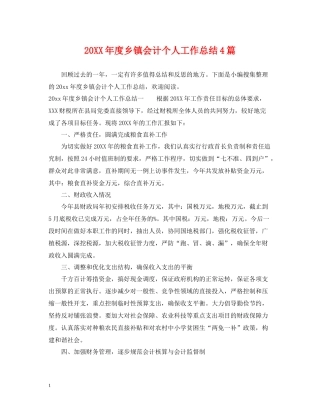 乡镇会计个人工作总结4篇