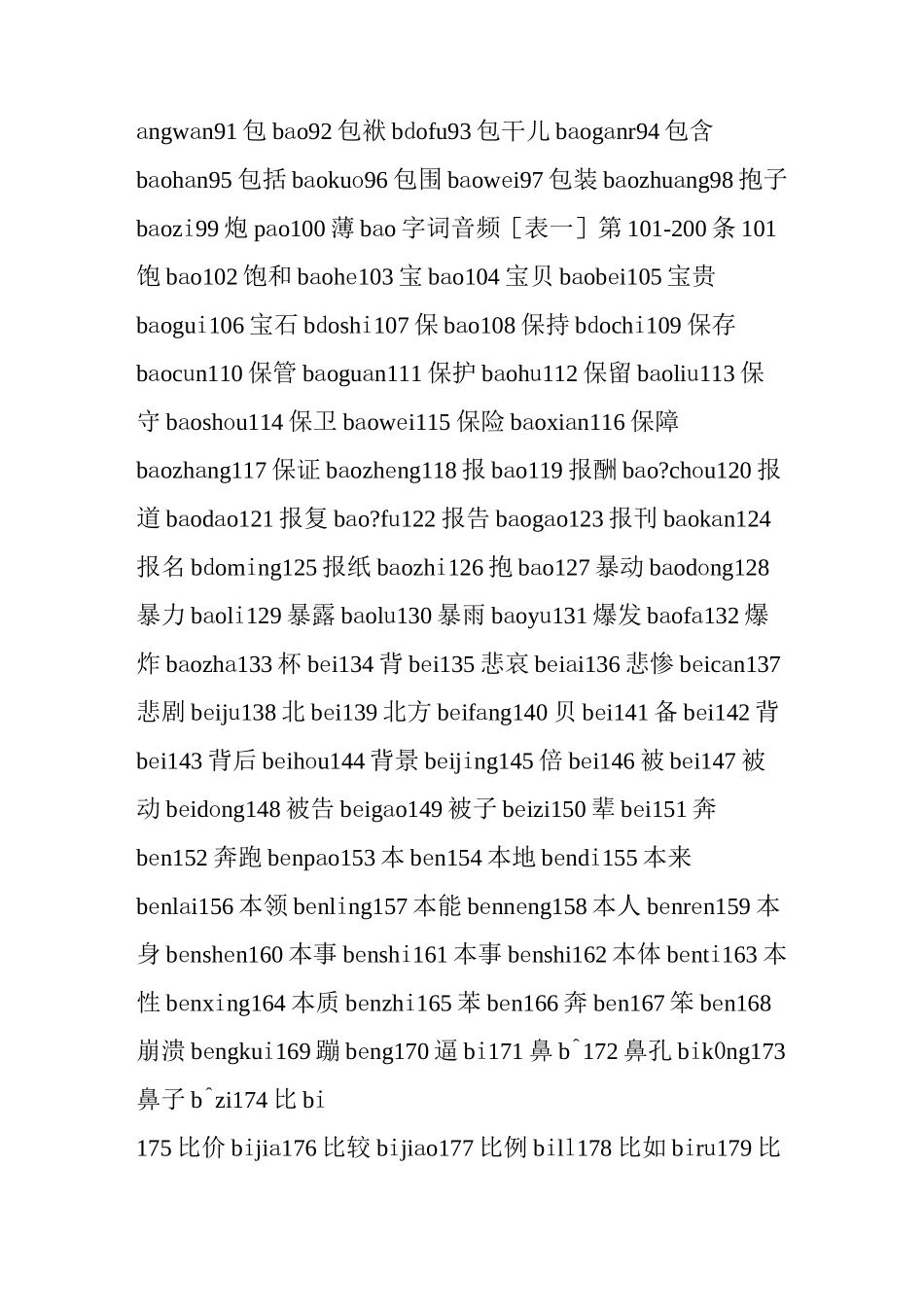 【国语学习】普通话水平测试用普通话词语表_第2页