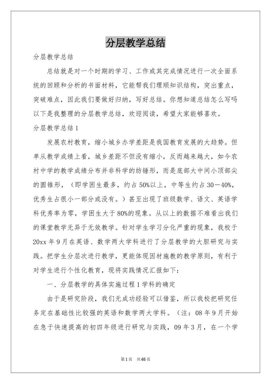 分层教学参考总结_第1页