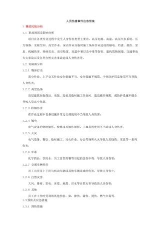 物业应急预案大全——16人员伤害事件应急预案