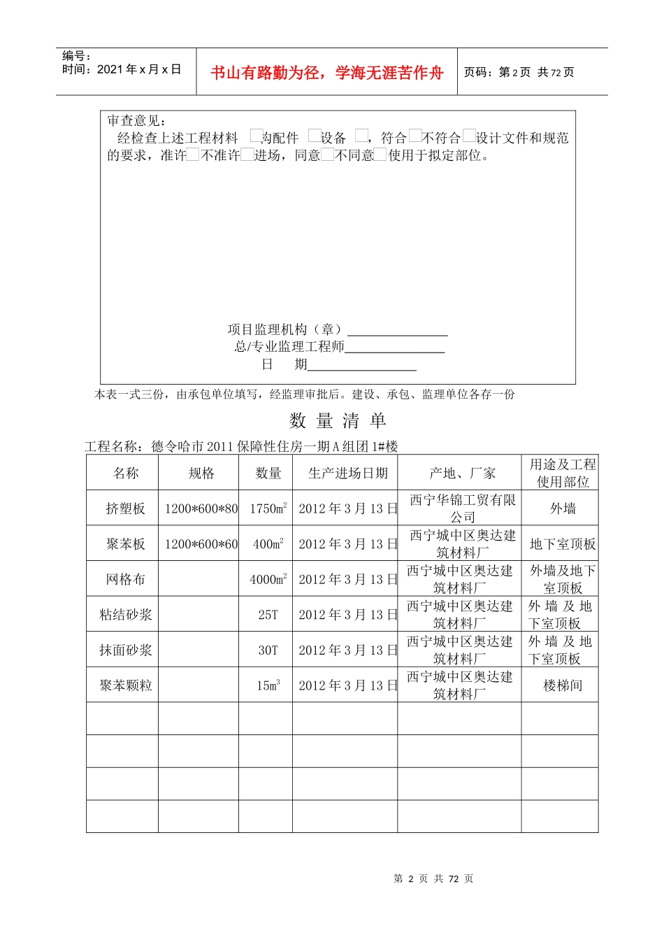 1-36楼构配件、设备报审表_第2页