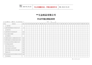 IEN01105定期巡檢查檢表