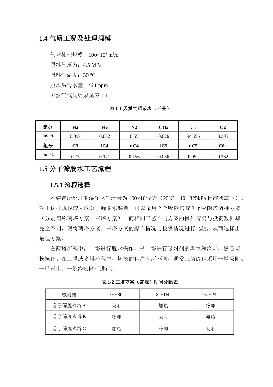 天然气分子筛脱水装置工艺设计_第2页