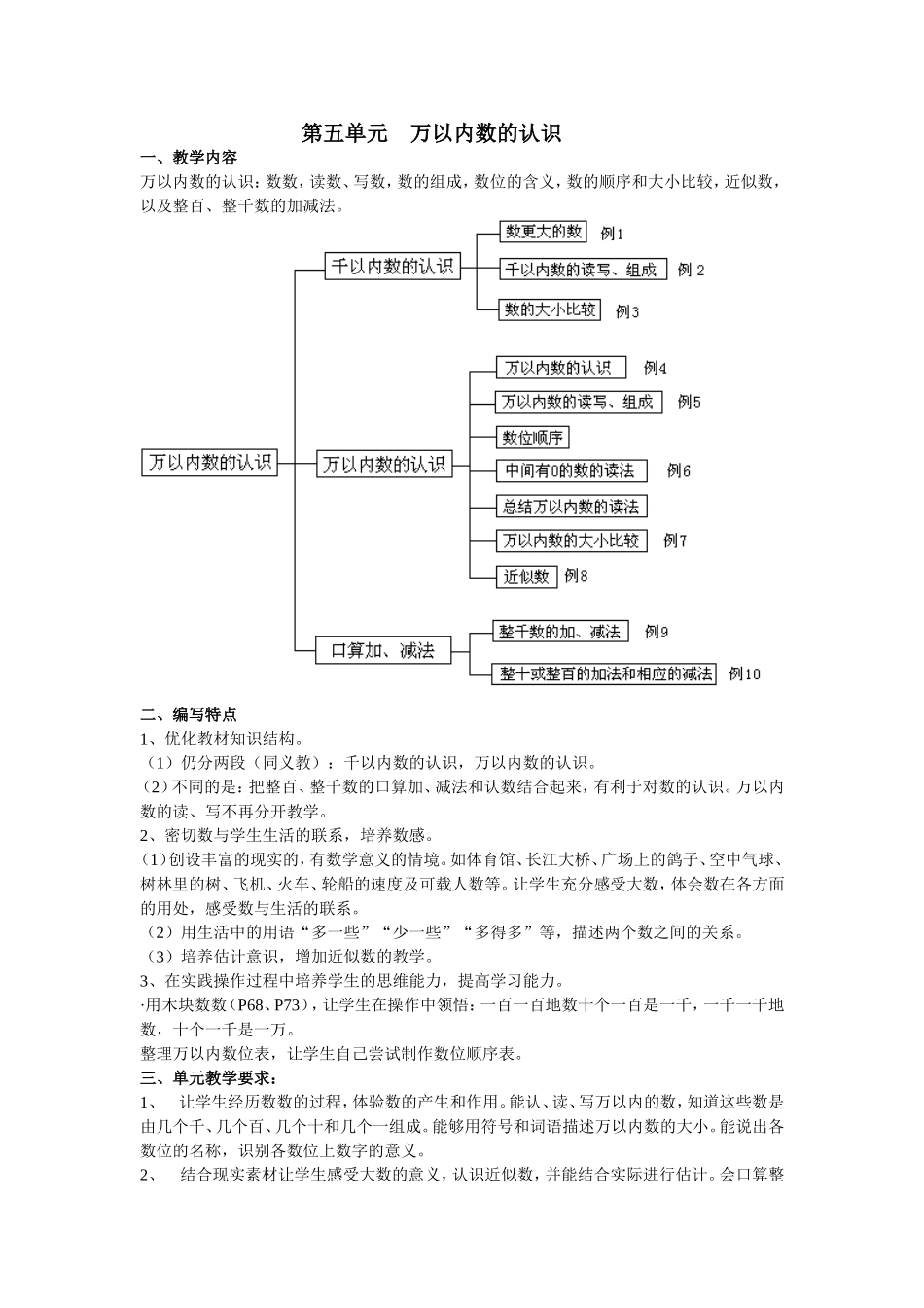 二年级数学下册第五单元万以内数的认识教案_第1页
