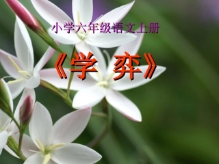 学弈PPT课件(人教版小学六年级语文上册课件)