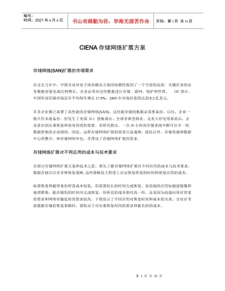 CIENA存储网络方案