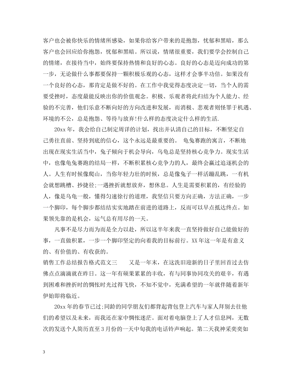 销售工作总结报告格式_第3页