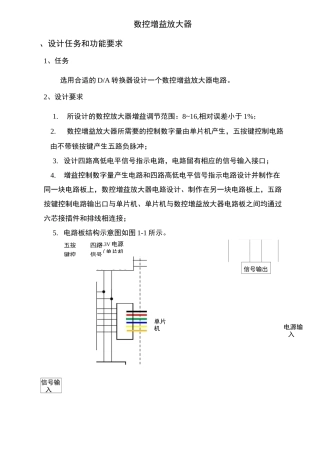 数控增益放大器