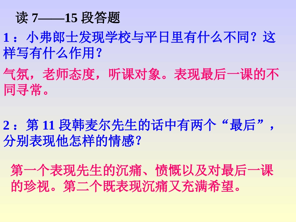 最后一课(复习课课件)_第3页