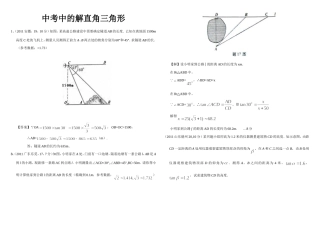 中考中的解直角三角形