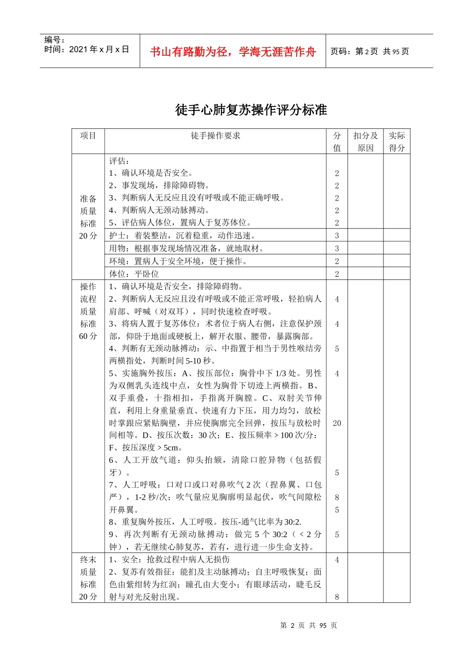 护理技术操作流程、评分标准_第2页