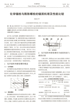 化学锚栓与膨胀螺栓的锚固机理及性能比较 