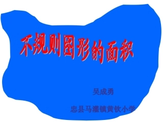 《不规则图形的面积》