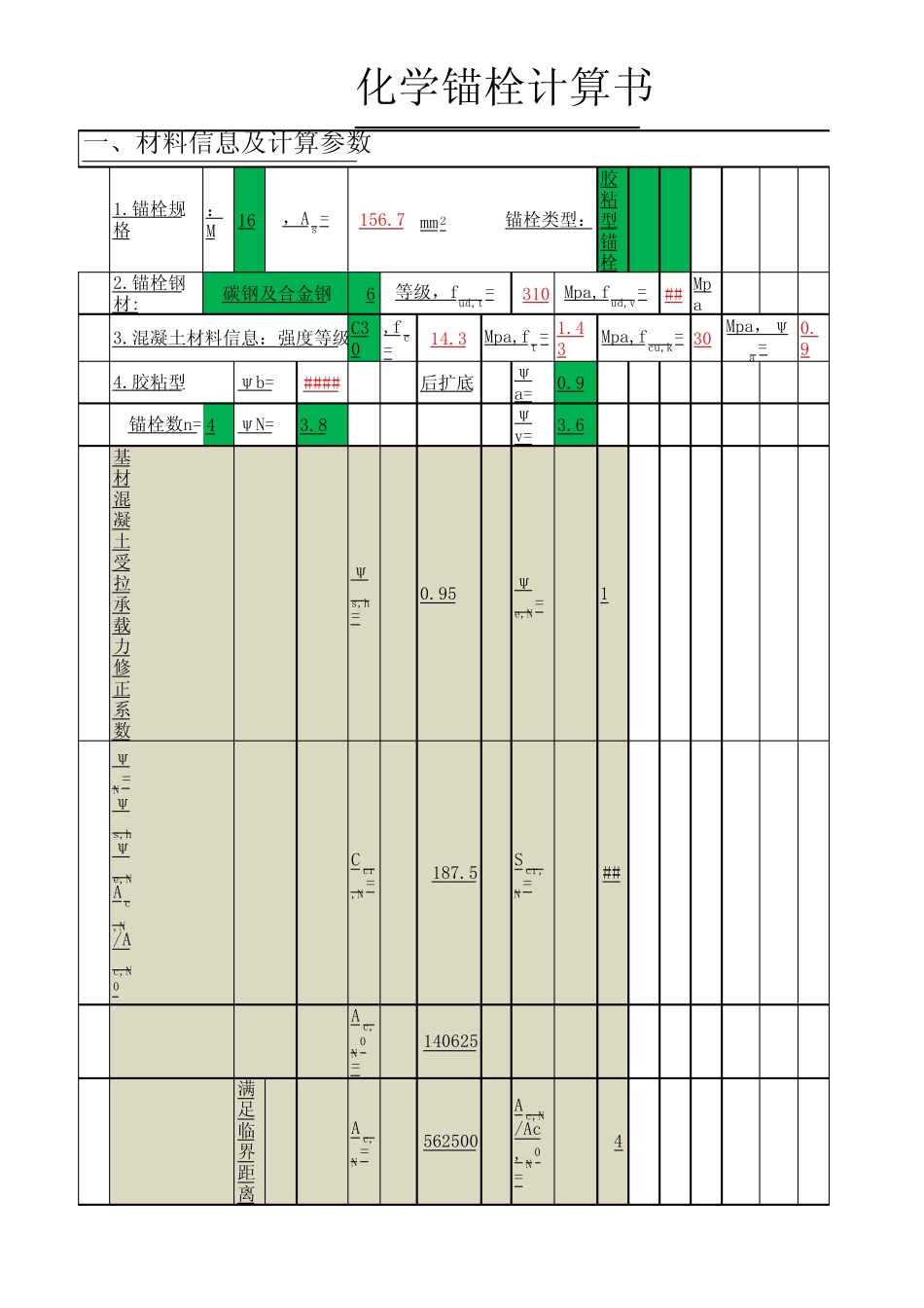 化学锚栓承载力计算 _第1页