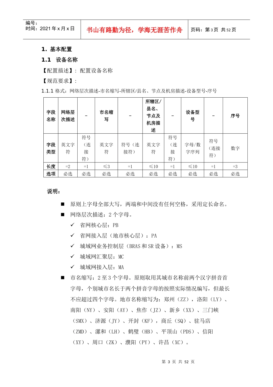 联通城域网设备配置规范范本_第3页