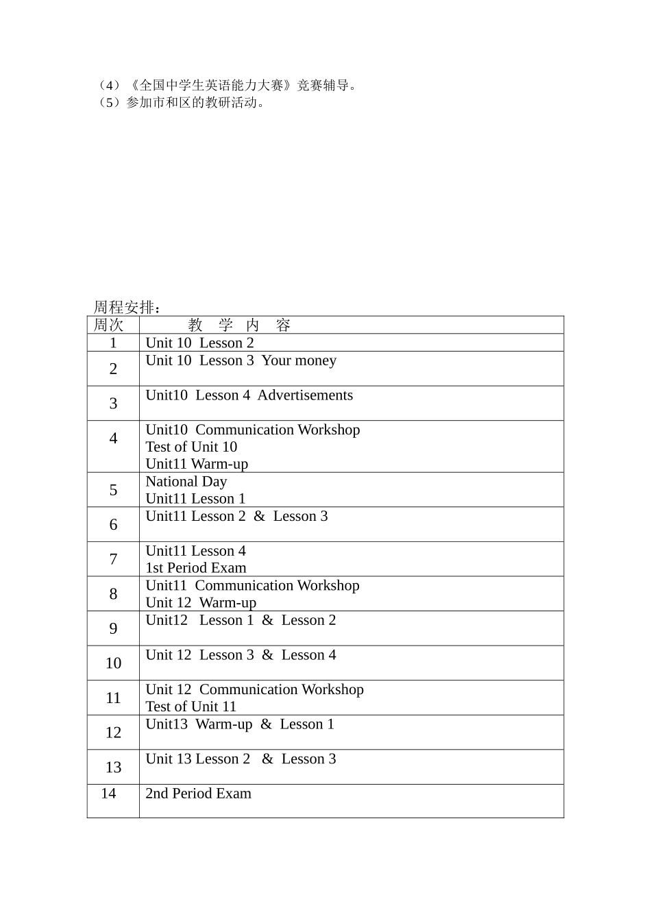 2015-16学年高二上学期工作计划_第3页