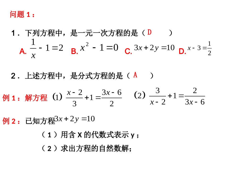 一次方程与分式方程_第2页