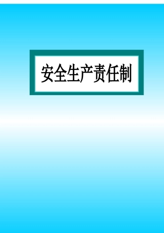 安全生产责任制电子版