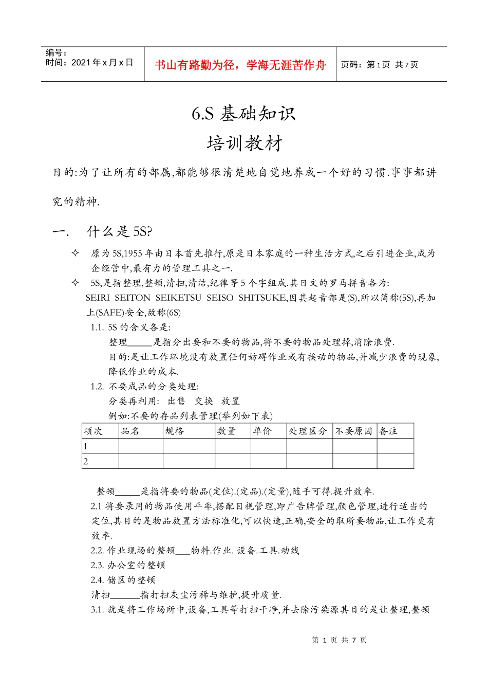 6S基础知识_第1页