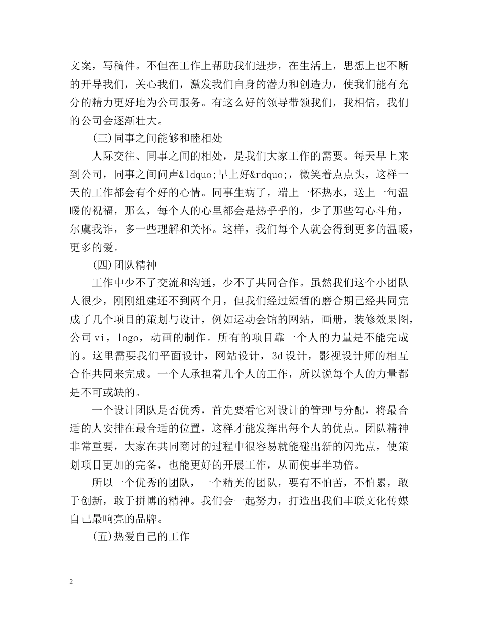 平面设计师工作总结 (2) _第2页