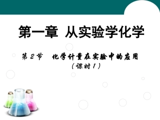 第2节《化学计量在实验中的应用》课时1课件