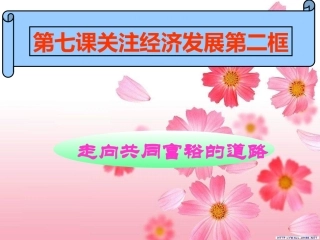 走向共同富裕的道理