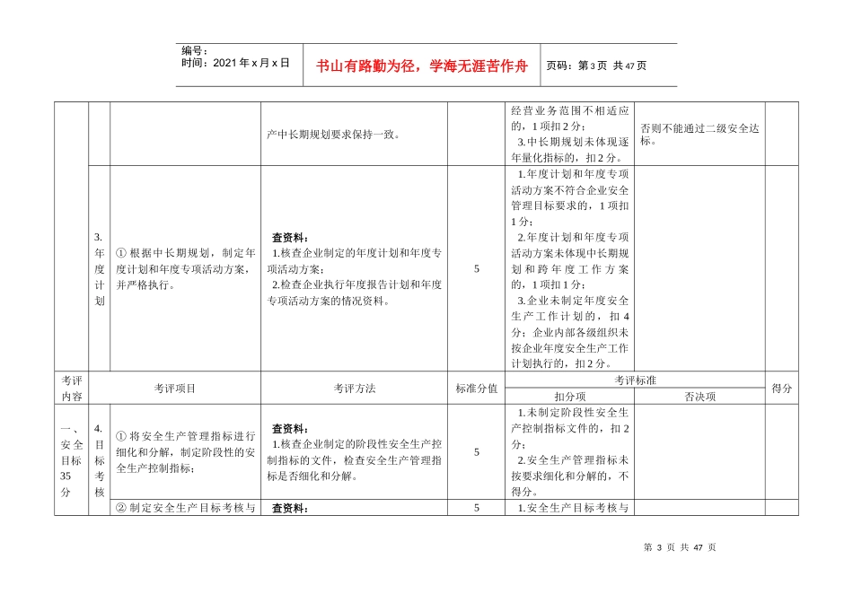 汽车客运站安全生产达标考评方法和考评实施细则_第3页