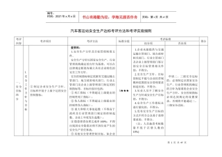 汽车客运站安全生产达标考评方法和考评实施细则