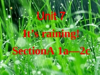 初中英语七年级下Unit7It'srainingSectionA1a--2c)课件
