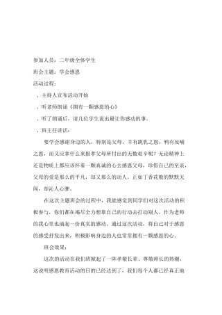 主题班队会记录