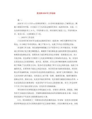 党支部年工作总结